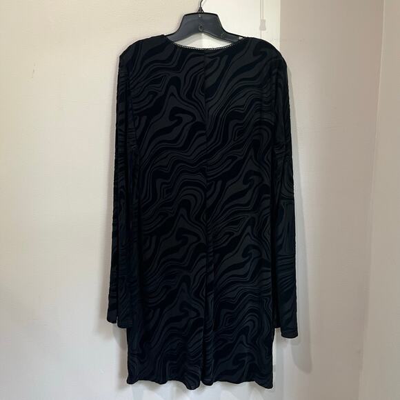 FashionNova Caught Up Black Mesh Long Sleeve Mini Dress Whimsigoth Plus 3X - Picture 3 of 8